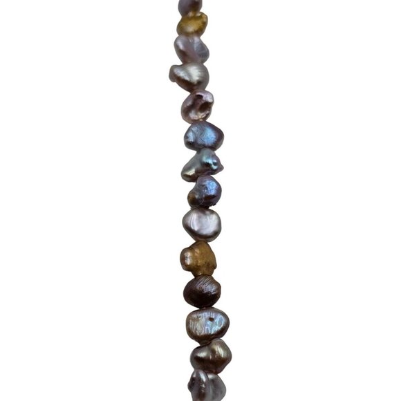 Freshwater Pearl Multicolored Necklace with Sterling Silver Clasp - Picture 4 of 7